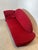 Chaise Lounge in Red Velvet For Sale - Image 3 of 5