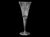 Waterford Millennium Collection champagne flutes in the 'Health' pattern, produced around the year 2000 as part of...