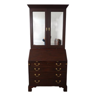 Antique Georgian Style Mahogany Secretary Desk For Sale
