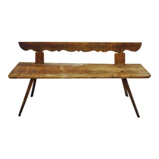Antique Wooden Farm Bench For Sale