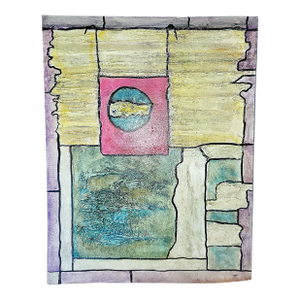 Abstract Texured Painting on Board, Dan Bennett