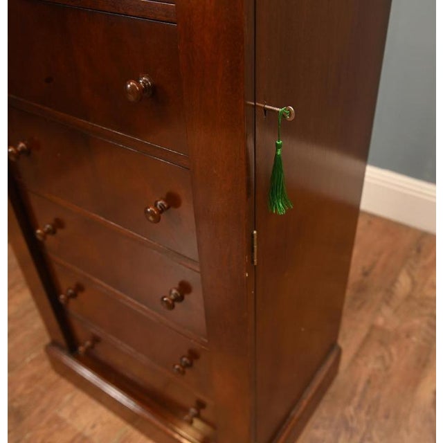A handsome antique william iv mahogany wellington chest, crafted in richly figured mahogany and displaying the bold yet...