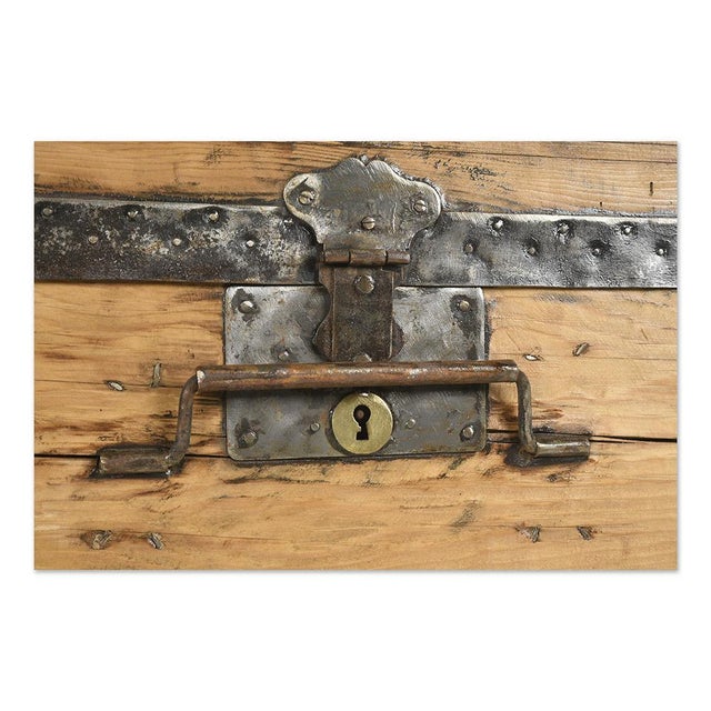 Wooden Transport Trunk, 1800s For Sale - Image 5 of 6