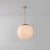 Glass globe opal 50 pendant light by schwung dimensions: w 50 x d 50 x h 105 cm materials: natural brass, hand blown glass...