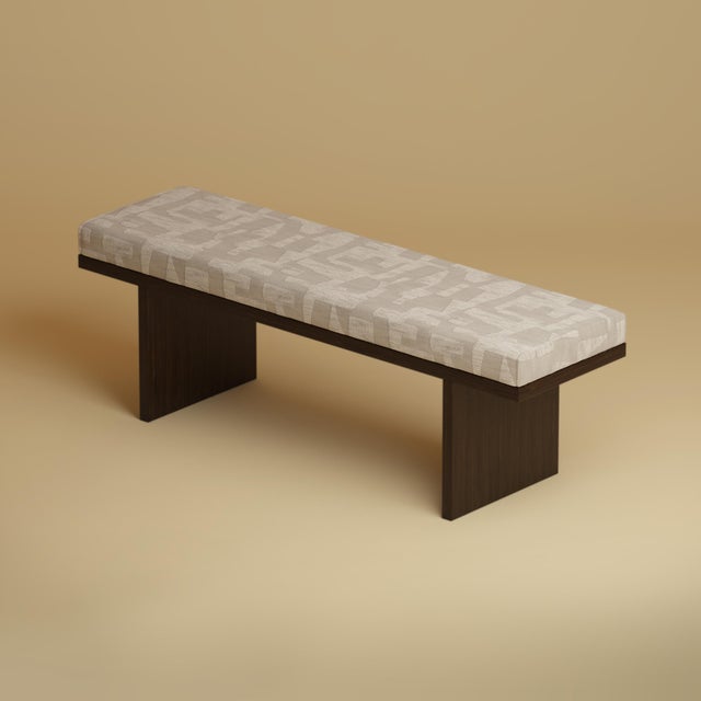 The Aros is an upholstered oak bench, a long, low seat working on the same logic as the tables in Dedar Ur set on a solid...