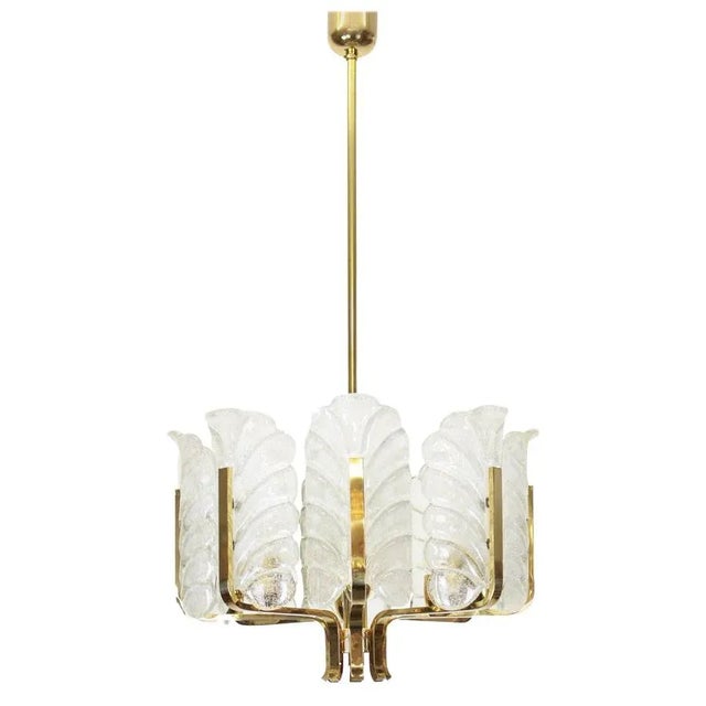 Gold Murano Glass Leaves Table Lamp by Carl Fagerlund for Orrefors, 1960s For Sale - Image 8 of 9