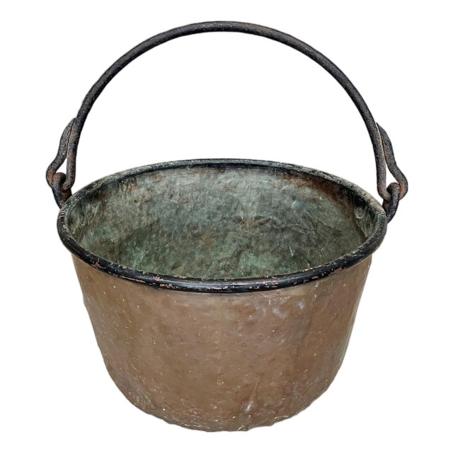 19th Century Large French Country Copper Cauldron For Sale