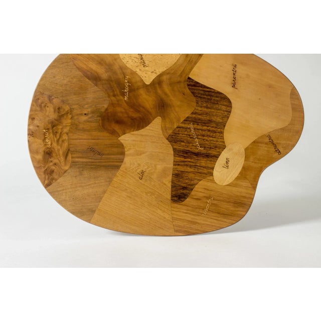 Wood Mid-Century Swedish Side Table with Inlays For Sale - Image 7 of 11