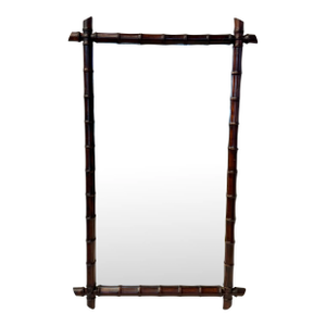 Rare French Faux Bamboo Mirror 33" X 55"