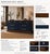 Contemporary Restored 1960s American Solid Wood Dresser With Frameless Beveled Mirror | Midnight Blue & Old Chapel Satin Walnut™ For Sale - Image 3 of 4