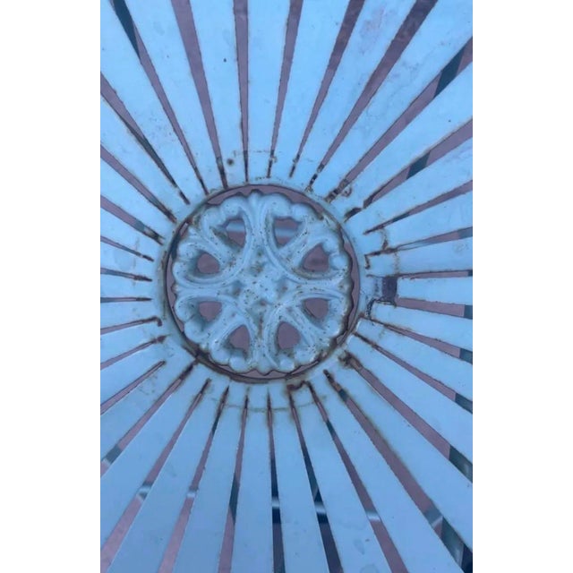 Mid-Century Modern Mid-Century Modern Francois Carr Attributed Powder Blue Starburst Patio Bistro Set - 3 Pieces For Sale - Image 3 of 7
