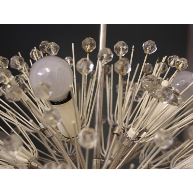 Large Silvered Snowball Pendant Lamp in the style of Rupert Nikoll, 1950s For Sale - Image 11 of 17