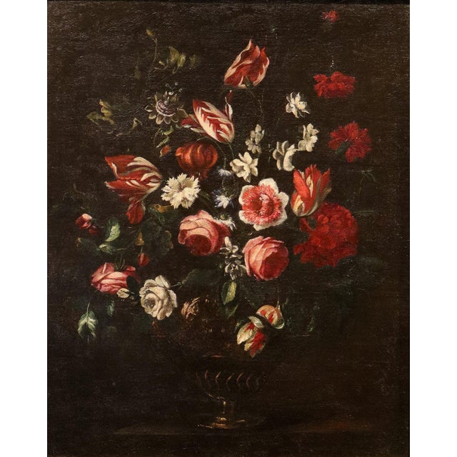 Giovanni Stanchi (Rome, 1608 - 1675) Workshop Still Life with a Vase of Flowers Oil on canvas 76 x 61 cm - Framed...