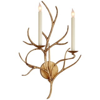 Chapman & Myers for Visual Comfort Signature Branch Sconce in Gilded Iron For Sale