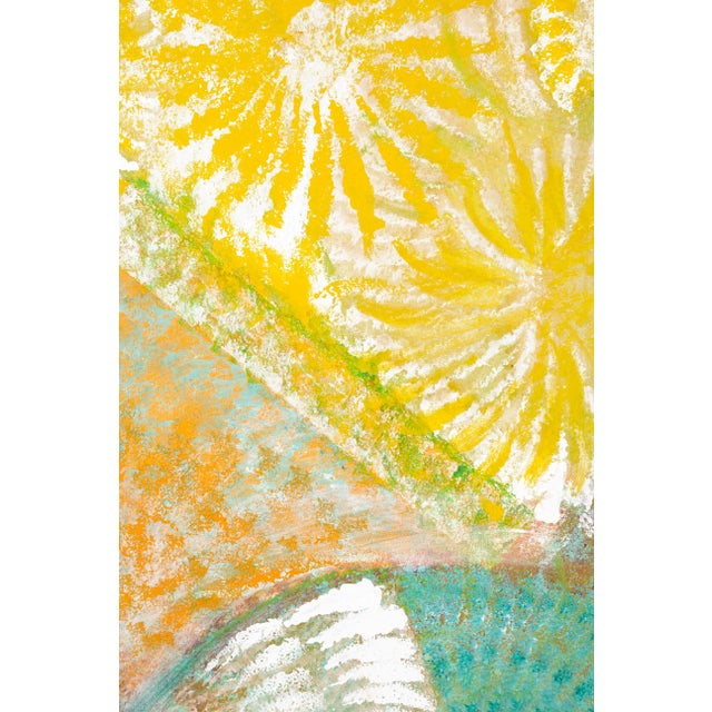 Contemporary Abstract Minimalist Acrylic Painting on Board Framed Signed Janet For Sale - Image 4 of 6