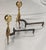 Vintage Brass Fireplace Ensemble With Folding Screen, Andirons & Fire Tools For Sale - Image 4 of 18