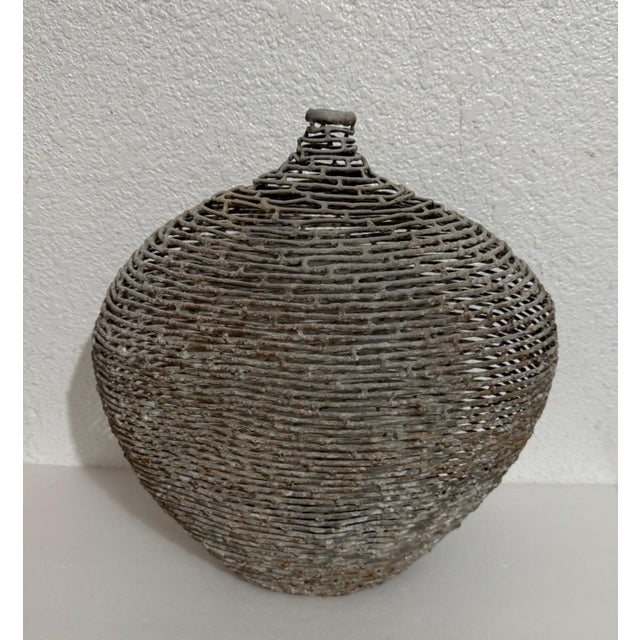 American Craft Studio Handmade Sculpture Welded Bronze Kinetic Vessel Op Art For Sale - Image 18 of 18