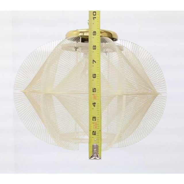 Lucite Fish Line Shade Light Fixture Pendant For Sale - Image 6 of 9