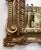 Neoclassical Vintage Overscaled Italian Neoclassical Style Carved Wood Beveled Mirror For Sale - Image 3 of 5