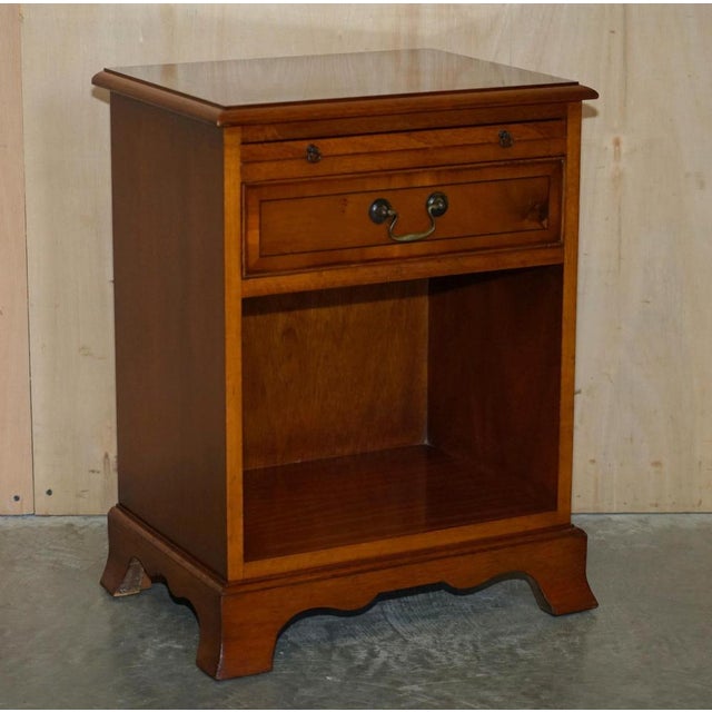 Vintage Burr Yew Wood Side Tables, Set of 2 For Sale - Image 3 of 18