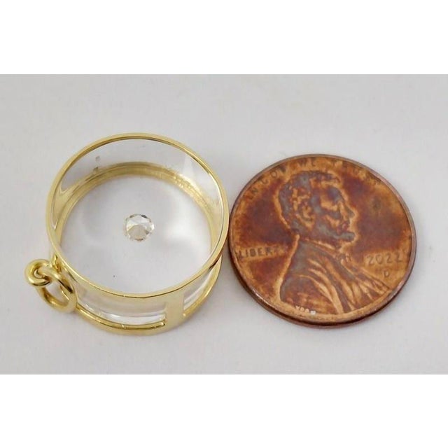 18k + Diamond Minimalist Pendant For Sale - Image 6 of 6