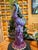 Traditional Jun Ware Flambe Glazed Peacock Sculpture – 19.7" Ceramic Bird Figure With Purple Drip Glaze For Sale - Image 3 of 3