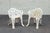 High Quality Vintage Pair of Whited Painted Cast Iron Outdoor Garden Chairs