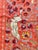 Coral Silk Suzani Wall Hanging With White Peacocks For Sale - Image 4 of 10
