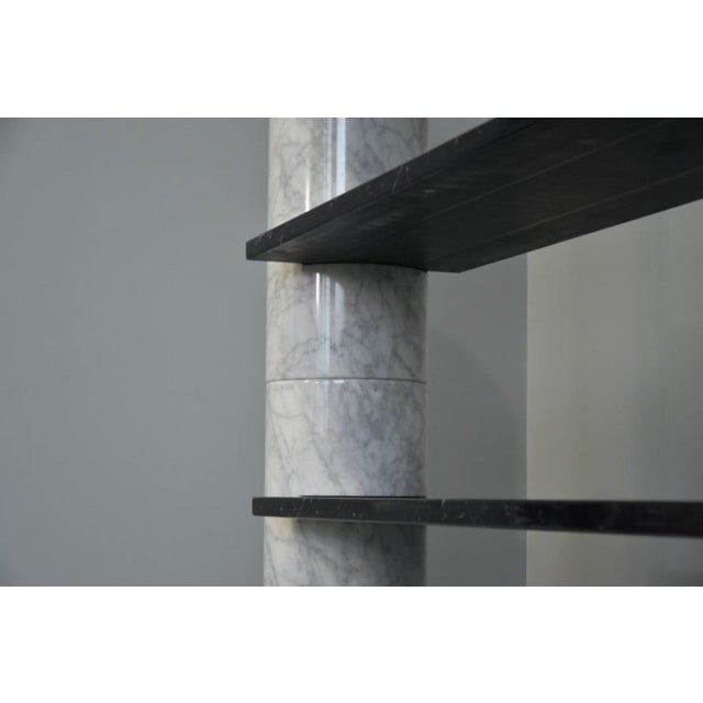 Loico Bookcase in Carrara and Marquina Marble by Angelo Mangiarotti for Skipper, 1970 For Sale - Image 15 of 16