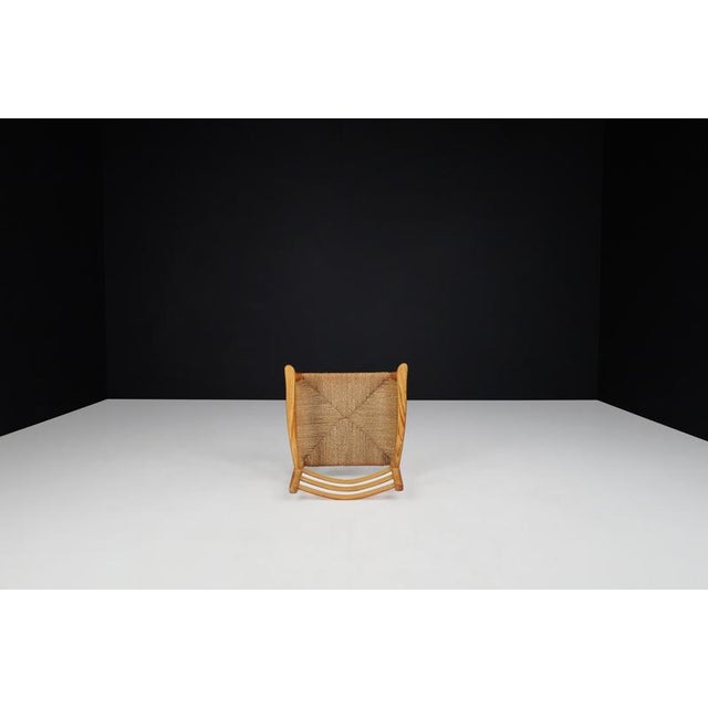 Minimalism Danish Pine and Rope Armchair, 1960s For Sale - Image 9 of 10