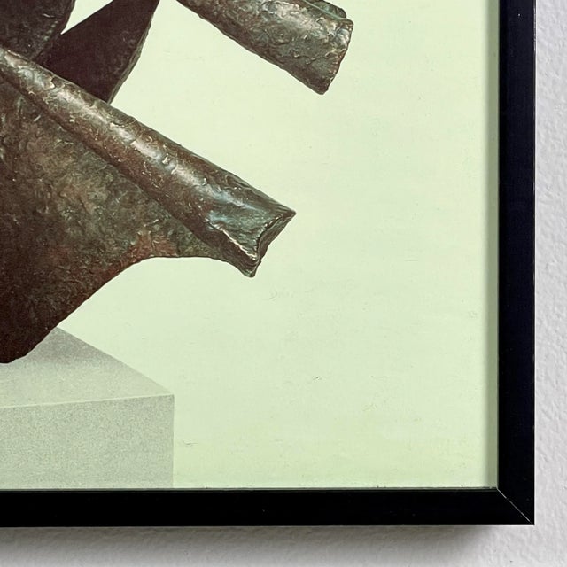 1974 Vintage Seymour Lipton Brutalist Swiss Exhibition Print, Framed For Sale - Image 4 of 6