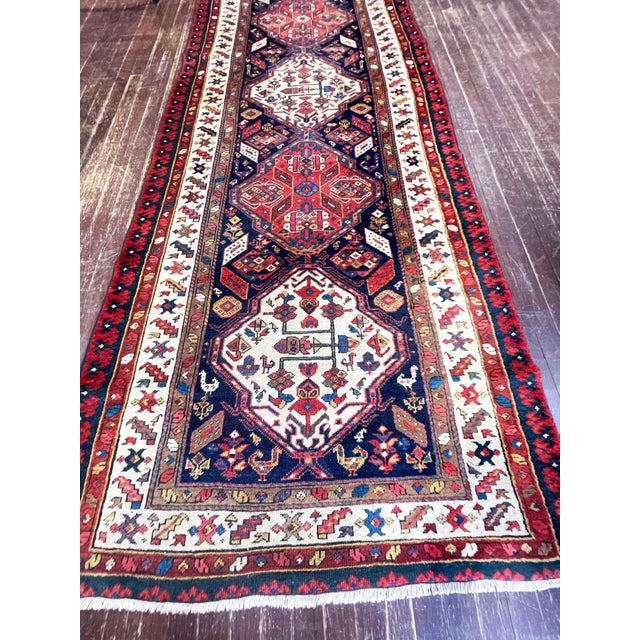Antique Caucasian Rug, 3'6" × 12'3" For Sale - Image 4 of 9