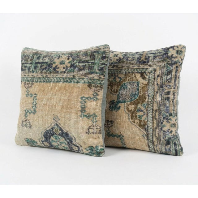 This beautiful 19'' x 20'' & 20'' x 20'' pillow cover set was made from authentic Turkish rug pieces. Bright colors of...