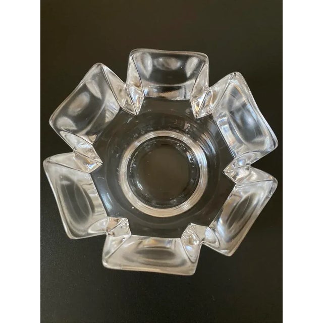 Transparent Scandinavian Crown Orrefors Crystal Catchall Bowl, Signed For Sale - Image 8 of 18