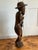 Vintage Large Wooden Folk Art Carving/Statue of a Man With a Pipe For Sale - Image 10 of 12