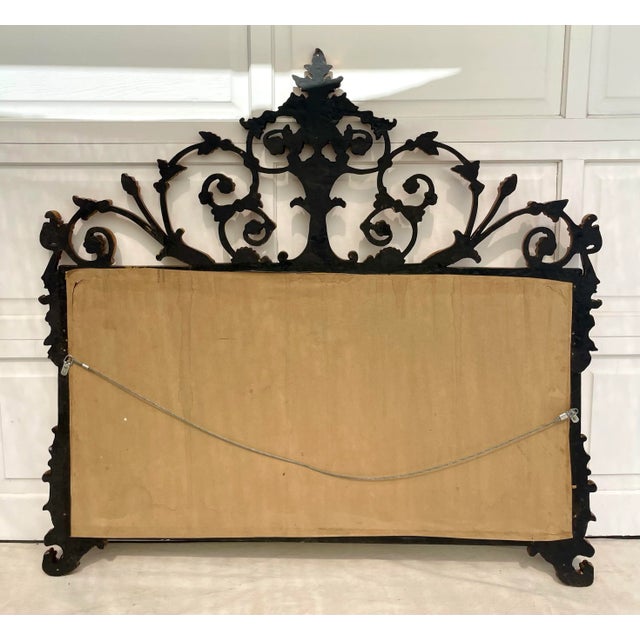 Mid-Century Faux Giltwood Italian Rococo Style Wall Mirror For Sale - Image 11 of 11
