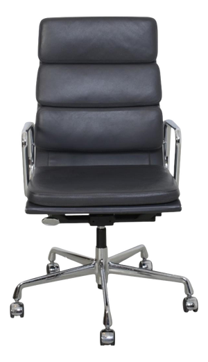 EA-219 Office Chair in Grey Leather by Charles Eames, 2012