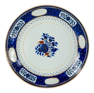 Chinese Armorial Floral Charger Plate