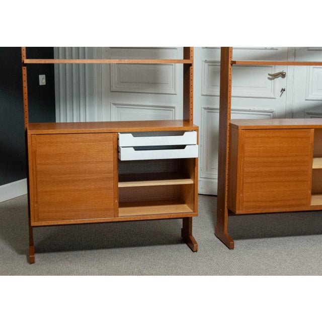 1960s Teak Parade Bookcases attributed to Kajsa & Nils Nisse Strinning, 1960s, Set of 2 For Sale - Image 5 of 14
