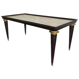 Maison Jansen French Art Deco Parchment Coffee Table For Sale