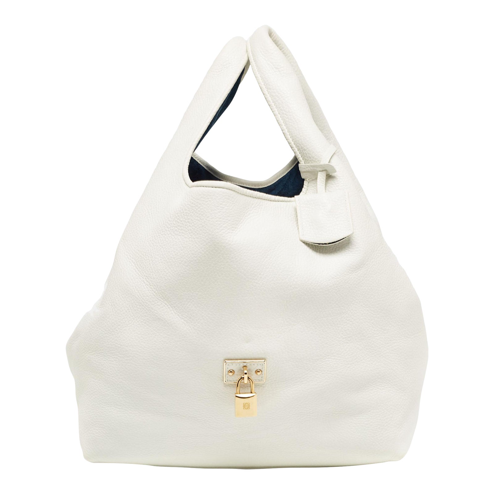 LOE LUNA HOBO 28 BAG IN WHITE CALFSKIN