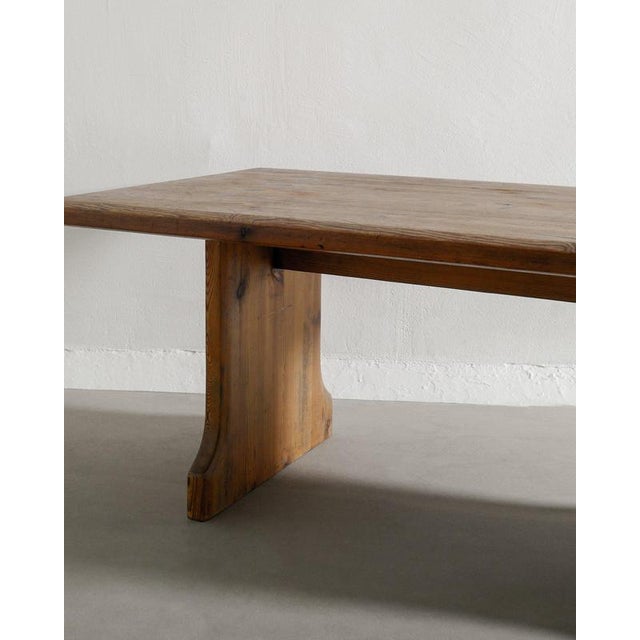 Early Swedish Modern Rectangular Sofa Coffee Table in Pine, 1930s For Sale - Image 4 of 7