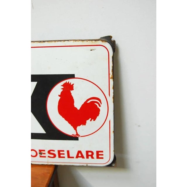Antique Dutch Metal Farm Animal Feed Sign For Sale In Sacramento - Image 6 of 11