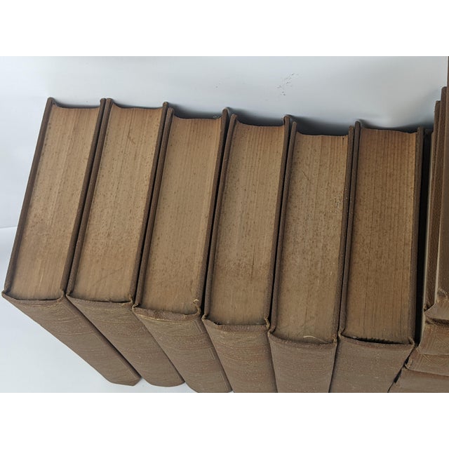 1924 the Outline of Knowledge 19-Volume Brown & Gold Gilt Decorative Book Set For Sale - Image 15 of 15