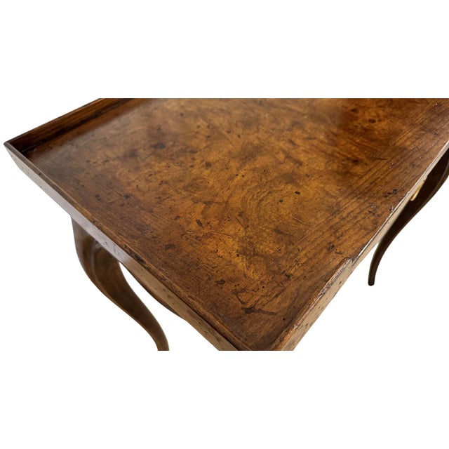 Baker Milling Road French Country Walnut Console Table For Sale - Image 10 of 15