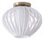 Bloom Flush Mount - Modern Satin Nickel Steel, Sphere White Shade, Dimmable For Sale