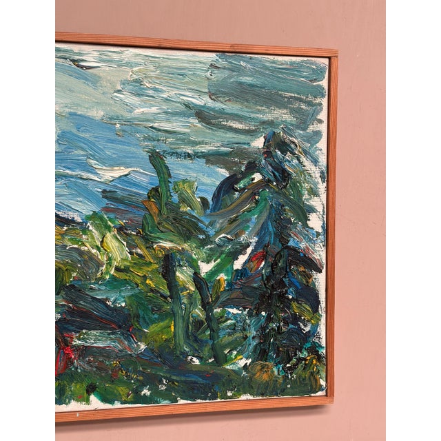 Lush Landscape , 1950s, Oil on Canvas, Framed For Sale - Image 12 of 18