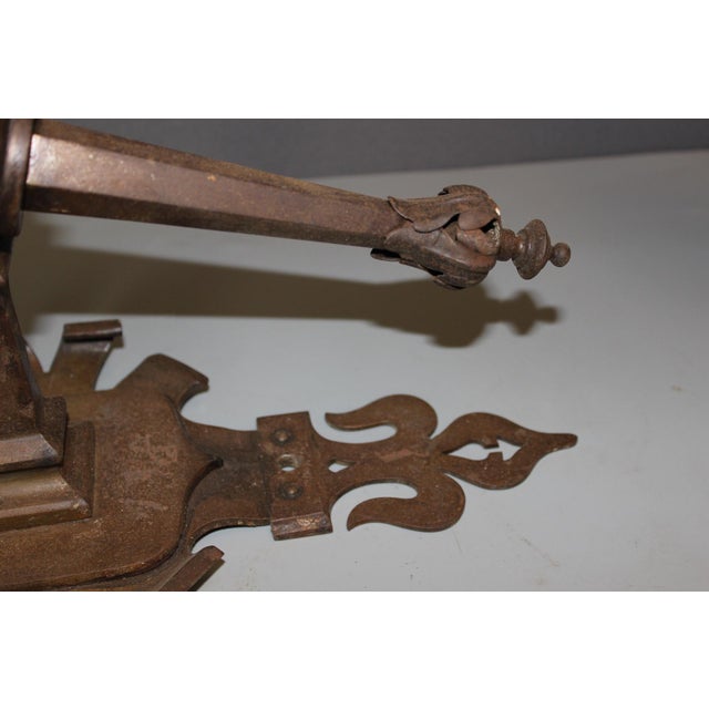 Gothic Wrought Iron Wall Sconces, 1890s, Set of 2 For Sale - Image 5 of 14