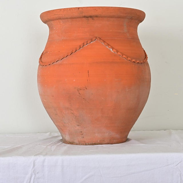 French Vintage Large Terracotta Planter For Sale - Image 10 of 12