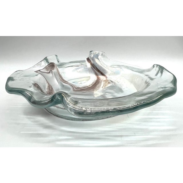 Vintage Iridescent Glass Bowl by Hans Jürgen Richartz for Mathildenhütte, 1970s For Sale - Image 3 of 16